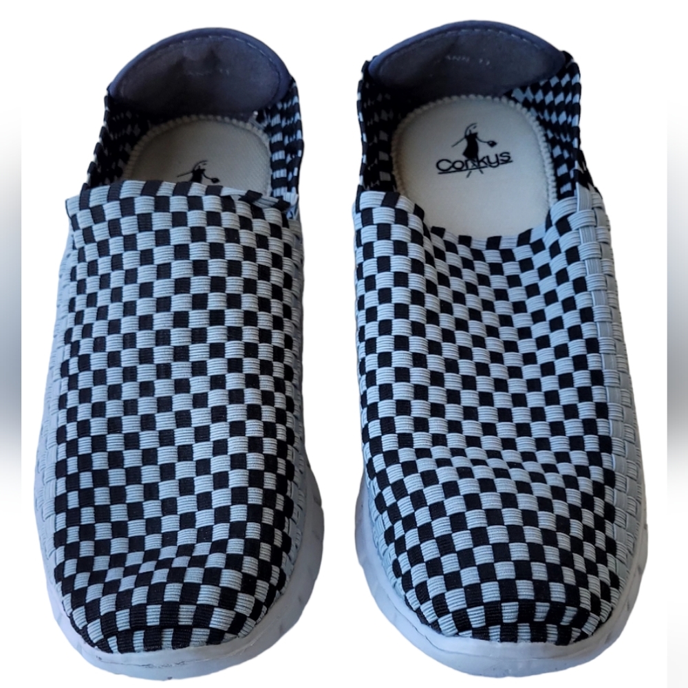 Corkys Slip on Shoes, Joann, Black/Grey, 50-7066-BKGR-N, 2-Size 11